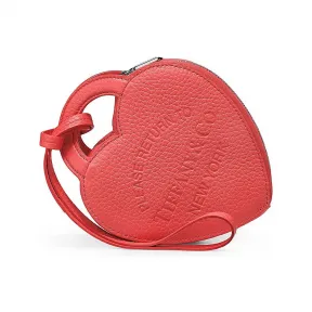 蒂芙尼/Tiffany Tiffany™ 系列木槿红色皮革零钱包