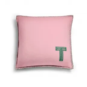 蒂芙尼/Tiffany 翡翠绿和摩根石粉色羊绒和羊毛拼色靠垫 72030184 