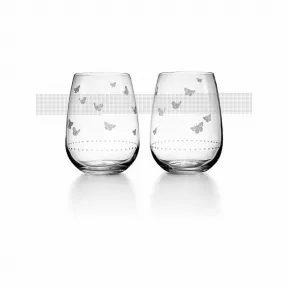 蒂芙尼/Tiffany Tiffany Audubon 水晶玻璃无柄白葡萄酒杯，两件套 72457811 