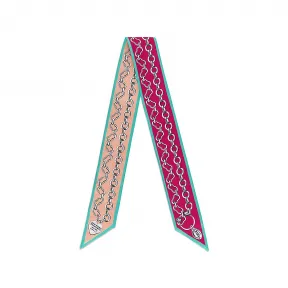 蒂芙尼/Tiffany Return to Tiffany™ 紫红色和桃色丝绸链条丝带围巾 73250420