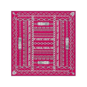 蒂芙尼/Tiffany Return to Tiffany™ 紫红色丝绸链条方形围巾 73250498