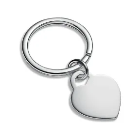 蒂芙尼/Tiffany 925 纯银个人必需品心形标签钥匙圈 73251206 