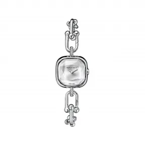 蒂芙尼/Tiffany HardWear 纯银钢镶钻手表 GRP12332