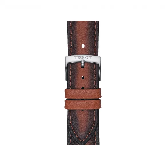 天梭/Tissot 浅褐色 压纹牛皮 表带 T852.046.842