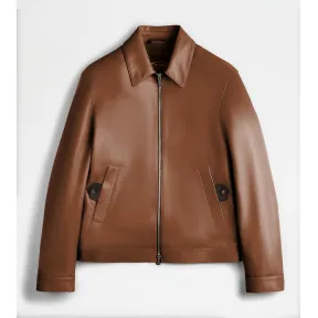 托德斯/Tod's 男人 棕色 皮革宽松外套 X1M12480200VPKS203