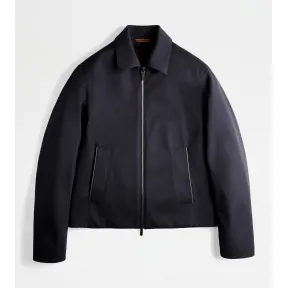 托德斯/Tod's 男人 蓝色 羊毛斜纹布衬衫式夹克 X1M12490310WIGU809