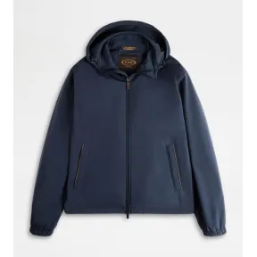 托德斯/Tod's 男人 蓝色 科技织物连帽风衣 X1M12490600WFTU808