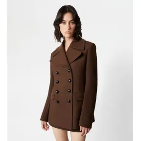 托德斯/Tod's Woman 棕色 短版大衣 X1W0747026EUTV46S801