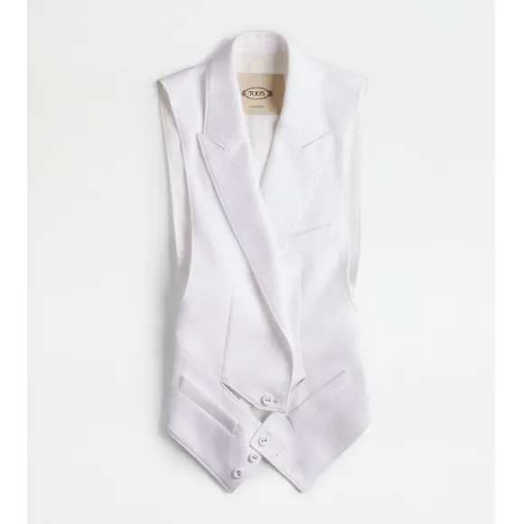 托德斯/Tod's Chaleco en Algodón BLANCO Mujer X1W1048013EWCY42B001