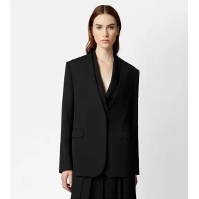 托德斯/Tod's Woman 黑色 羊毛西裝外套 X2W7448303EWBN50B999