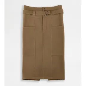 托德斯/Tod's 女人 绿色 羊毛半裙 X4W91475000SKFV606