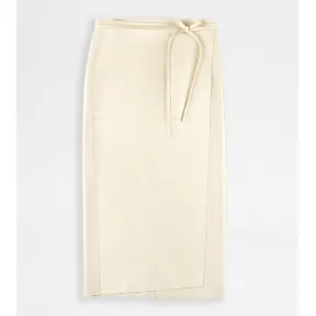 托德斯/Tod's 女人 奶油色 皮革包裹式包裙 X4W92475270VBOC009