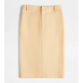 托德斯/Tod's Woman 米黃色 半截裙 X4W92485010VSQ38C013