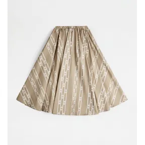 托德斯/Tod's Woman TWO-TONE 寬鬆半截裙 X4W9248513EWFY460PF1