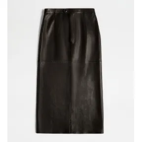 托德斯/Tod's Woman BLACK Skirt in Leather X4W9248534ERAA44B999