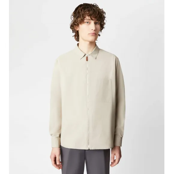 托德斯/Tod's Man 米黃色 拉鏈恤衫外套 X6MA1486080VCJXZC007