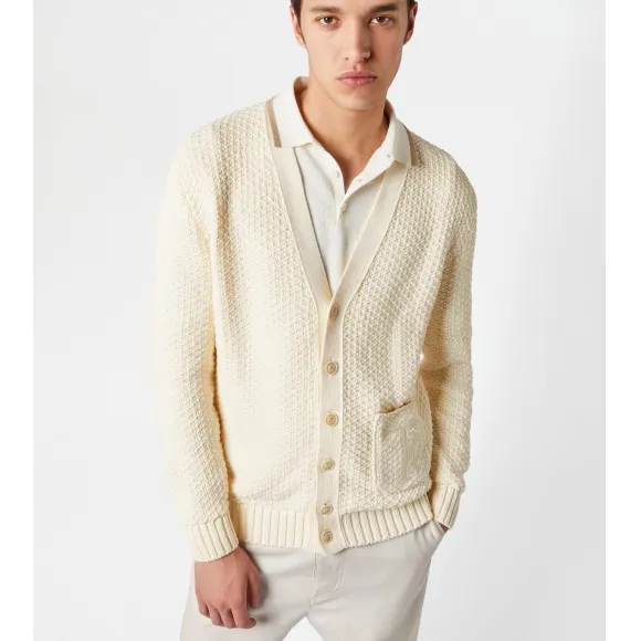 托德斯/Tod's Man BEIGE Cardigan In Maxi Piquet X8MC1448130TMLSC004