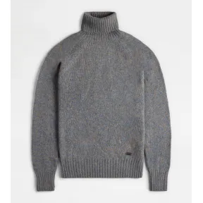 托德斯/Tod's Man 淺藍色 駱駝毛高領毛衣 X8MC1498330WGIXSU008