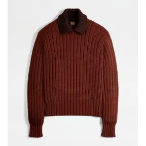 托德斯/Tod's Man 棕色 羊毛毛衣 X8MC1498470OOBMS610