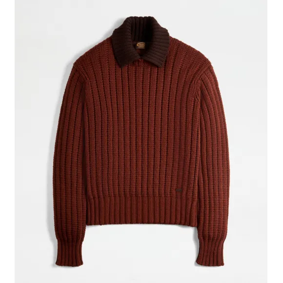 托德斯/Tod's Man 棕色 羊毛毛衣 X8MC1498470OOBMS610