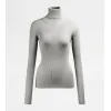 托德斯/Tod's 女人 灰色 棉质针织面料高领毛衣 X8WC1498080OLJB201