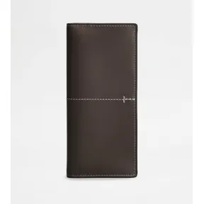托德斯/Tod's Man ブラウン レザー バーティカル ウォレット XAMIMPB7300QNTPZS810