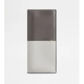 托德斯/Tod's Man グレー レザー  バーティカル ウォレット XAMIMPB7300TDXPZ4412