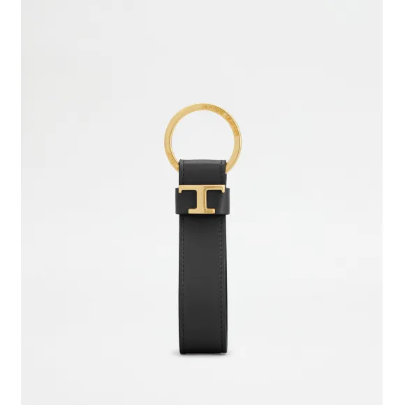 托德斯/Tod's 男人 黑色 皮革钥匙扣 XAMTSIGA200RLOB999