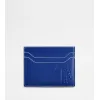 托德斯/Tod's Unisex BLUE Credit Card Holder in Leather XAUTLEF0200QNTPZU615