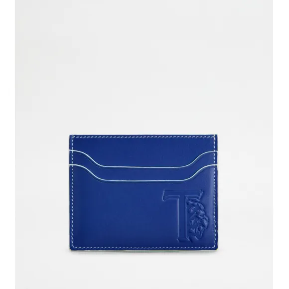 托德斯/Tod's Unisex BLUE Credit Card Holder in Leather XAUTLEF0200QNTPZU615