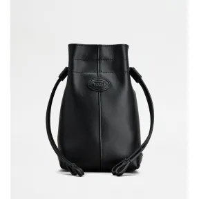 托德斯/Tod's Woman BLACK Micro Drawstring Di Bag in Leather XAWDBST0000RORPZB999