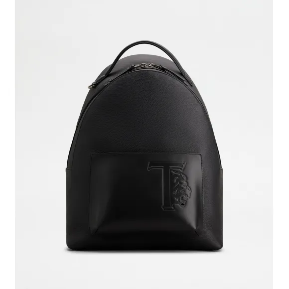 托德斯/Tod's 男人 黑色 中号皮革背包 XBMTRVP0300PXDB999