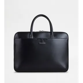 托德斯/Tod's 男人 黑色 T Timeless中号皮革公文包 XBMTSILS300RLXB999