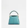 托德斯/Tod's Woman LIGHT BLUE Tod's T Case Tote Messenger Bag in Leather Micro XBWTSTO0000XPRPZT008