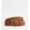 托德斯/Tod's Man 棕色 絨面皮革腰帶 XCMCP610100AET90G807