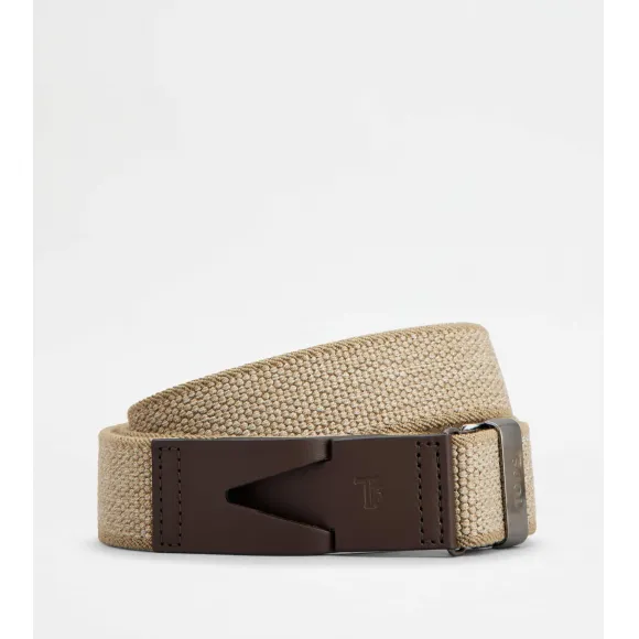 托德斯/Tod's 男人 彩色 帆布拼皮革腰带 XCMCP770100L9X518B