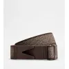 托德斯/Tod's 男人 棕色 帆布拼皮革腰带 XCMCP770100L9XS800