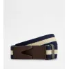 托德斯/Tod's Man 彩色 皮革拼帆布腰帶 XCMCP770100RJA116O71