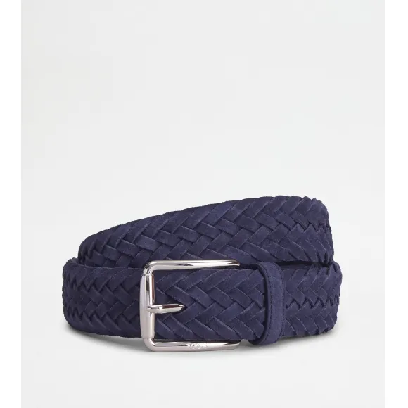 托德斯/Tod's 男人 蓝色 绒面皮革腰带 XCMCPR23100HMK9998