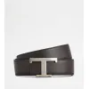 托德斯/Tod's 男人 彩色 T Timeless皮革双面腰带 XCMCQR55100OKB4697