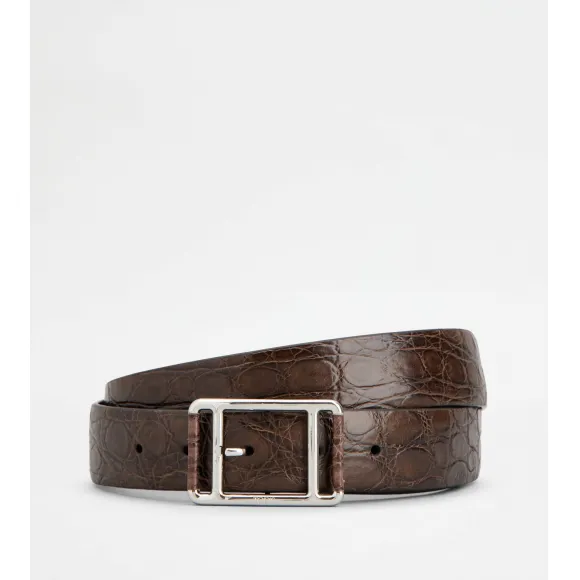 托德斯/Tod's 男人 棕色 皮革腰带 XCMCQT90100TEQ3480