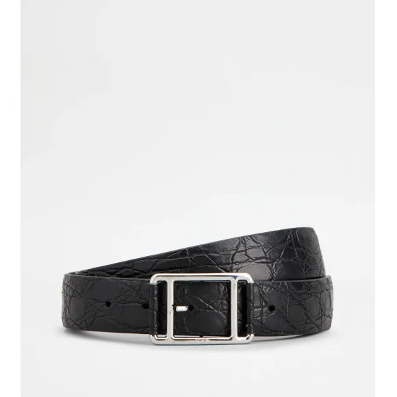 托德斯/Tod's 男人 黑色 皮革腰带 XCMCQT90100TEQB999