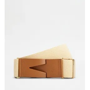 托德斯/Tod's Woman 彩色 帆布拼皮革腰帶 XCWCP776200R17908P22