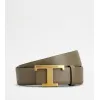 托德斯/Tod's Woman 彩色 T Timeless雙面皮革腰帶 XCWTSB10100RBR004000