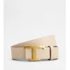 托德斯/Tod's Woman 彩色 T Timeless雙面皮革腰帶 XCWTSB10100RBR808O72