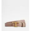 托德斯/Tod's Woman マルチカラー T タイムレス レザー リバーシブル ベルト XCWTSB30100RBR950H79