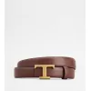 托德斯/Tod's Woman マルチカラー T タイムレス レザー リバーシブル ベルト XCWTSB30100RBR90854A