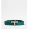 托德斯/Tod's Man GREEN T Timeless Bracelet in Leather XEMB1990100RLXMT820
