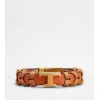 托德斯/Tod's Woman ORANGE Bracelet in Leather with Threading XEWB2050100RBRPZ5P61