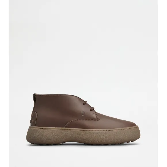 托德斯/Tod's Man 棕色 Tod's W. G. Heritage皮革沙漠靴 XXM09J0GK40N6M7MS611